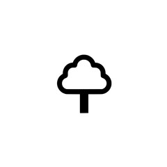 Aufkleber - Tree Icon Design Representing Nature, Growth, and Environmental Sustainability