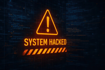 Poster - An urgent alert highlights a critical cybersecurity breach emphasizing vulnerability and the need for risk management
