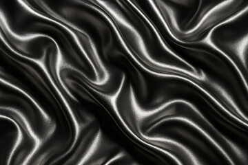 Poster - A flowing fabric with a metallic sheen forms soft folds and gentle waves symbolizing fluidity and adaptability in business environments
