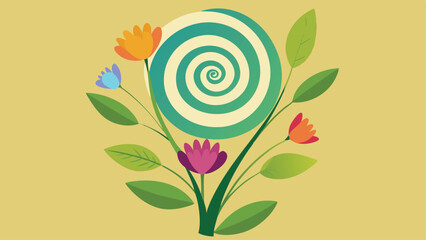 Poster - Abstract floral arrangement with swirl and transparency suitable for design projects