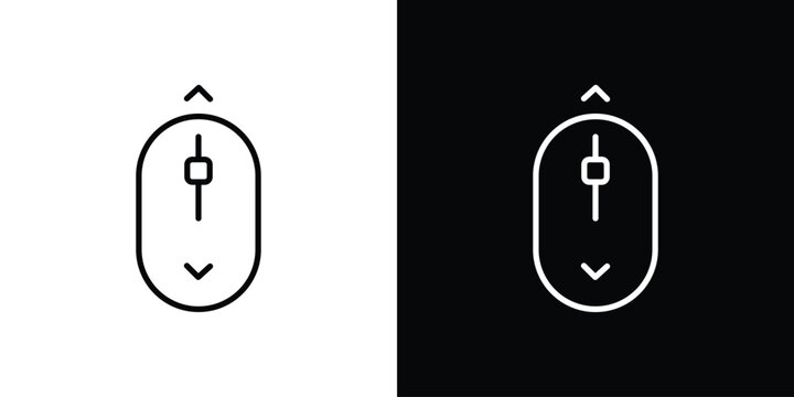 Scroll down computer mouse icon. Graphic Design vector icon. Ui Ux Icons