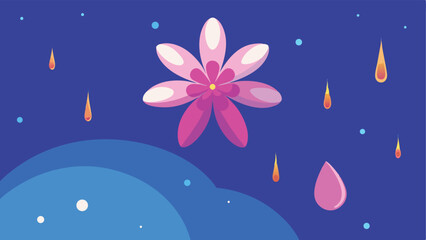 Poster - Abstract floral design with transparent elements suitable for decorative purposes
