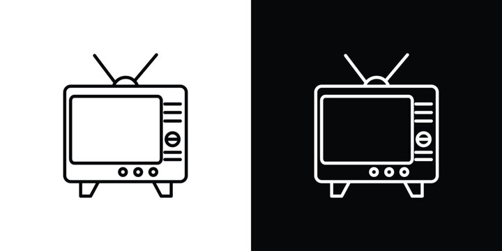 Tv retro icon. Graphic Design vector icon. Ui Ux Icons