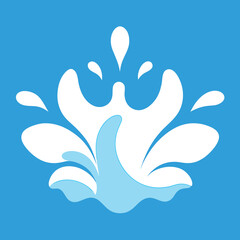 Poster - Abstract water splash icon with transparency for diverse graphic design projects