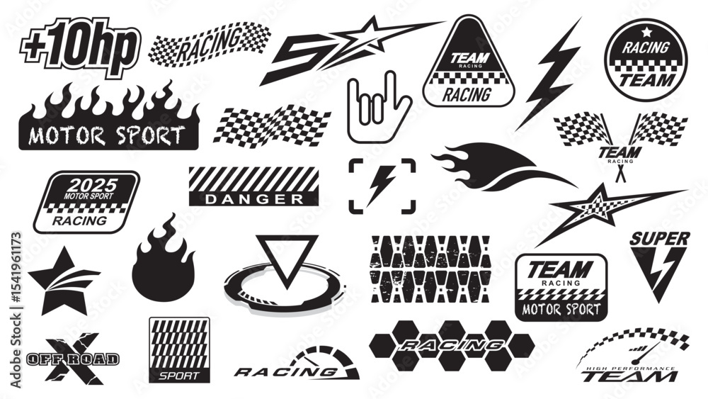 Car decals design. Set of vector stickers and labels 20250619 Stock ...