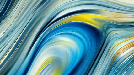 Poster - Dynamic flowing lines create an energetic and colorful abstract design that captivates with its vibrant hues and movement
