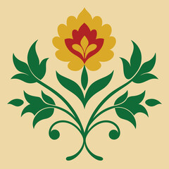 Poster - Elegant floral design in a stylized arrangement suitable for multiple design applications