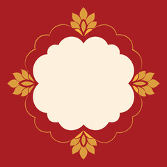 Poster - Elegant floral frame design with transparency for various creative projects