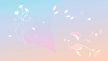 Poster - Elegant floral vector illustration with transparent design elements and soft color gradient