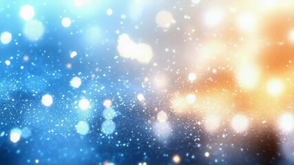 Poster - Abstract Bokeh Lights with Blue and Gold Bokeh Effect Creation