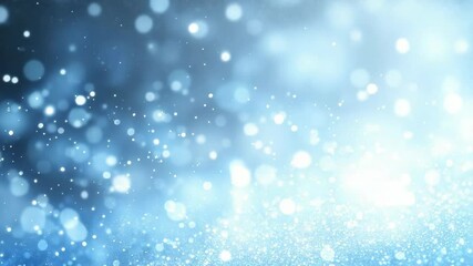 Poster - Elegant Abstract Blue Bokeh Particles with Glowing Light Effects Perfect for Festive Backgrounds