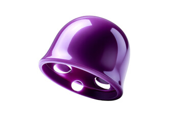 colorful purple bell shape object with transparent background