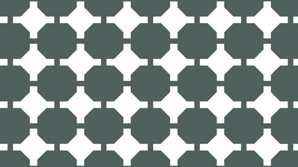 Poster - Geometric octagon pattern background in green and white for design wallpaper and textile print 100 character editable stock vector illustration