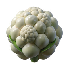 Fototapete - Abstract cauliflower sphere isolated on transparent background