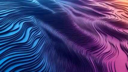 Poster - Abstract Vibrant Wave Pattern in Neon Colors for Digital Art