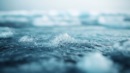 Poster - The image captures the dynamic surface of water with soft ripples, evoking a sense of tranquility and serenity, highlighting the movement of liquid in a serene setting.