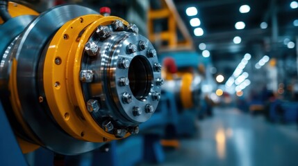 Poster - Intricate industrial machinery showcases advanced technology in a modern factory setting, highlighting the precision engineering and innovation driving contemporary manufacturing processes.