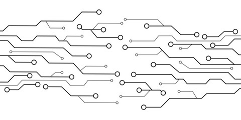 Wall Mural - circuit board technology element vector illustration