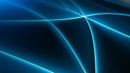 Poster - Futuristic glowing neon light trails creating dynamic abstract digital art