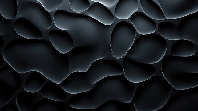 3d rendering Dark Abstract Texture: Organic Cellular Pattern AI Generative