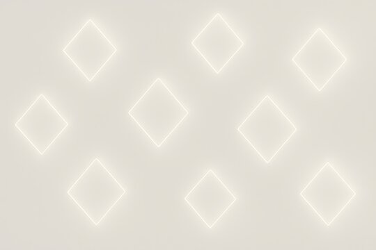 Abstract Glowing Diamond Grid Composition