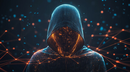 Hacker are planning to hack and attack networks and cyber security , innovative digital city with connection network reciprocity future wireless digital city and social media networking