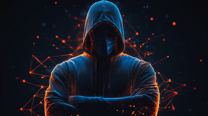 Hacker are planning to hack and attack networks and cyber security , innovative digital city with connection network reciprocity future wireless digital city and social media networking