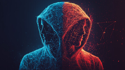 Hacker are planning to hack and attack networks and cyber security , innovative digital city with connection network reciprocity future wireless digital city and social media networking