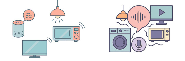 Poster - Smart home devices enhancing modern living spaces with connected technology for convenience and efficiency