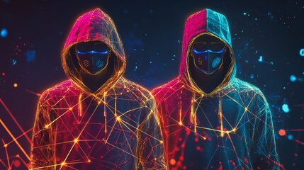 Hacker are planning to hack and attack networks and cyber security , innovative Smart city and graphs with statistics to analyze business potential and predict future developments in company growth.