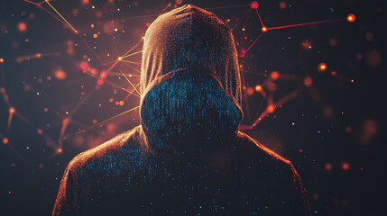 Hacker are planning to hack and attack networks and cyber security , innovative Smart city and graphs with statistics to analyze business potential and predict future developments in company growth.