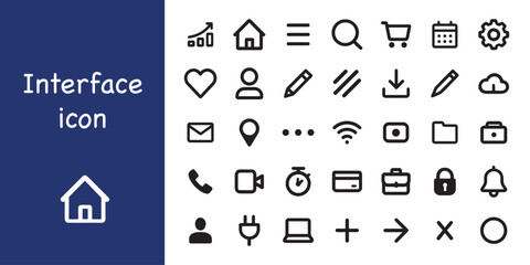 Set of user interface icon. Vector illustration