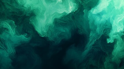 Aufkleber - Abstract teal smoke background with flowing motion and swirling patterns, artistic design element