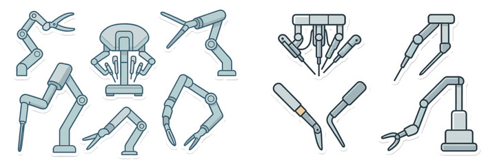 Poster - Robotic arms and manipulators designed for various applications in industrial automation and precision tasks