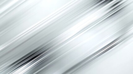Poster - Elegant silver abstract background with diagonal stripes and blurred motion effect