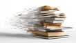 © CStock - A dynamic representation of books in motion, symbolizing knowledge transfer and the evolution of learning.