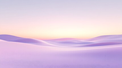 Poster - Minimalist lavender desert landscape with soft pastel colors and serene atmosphere, perfect for backgrounds