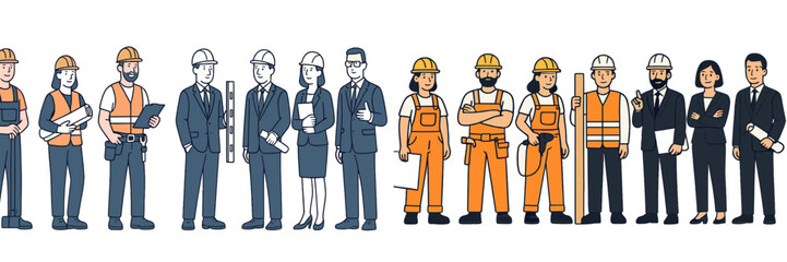 Poster - Diverse professionals in various roles showcase teamwork and collaboration in a modern workplace setting
