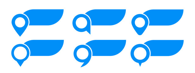 Leinwandbilder - Pointer icon pin with space for text vector collection