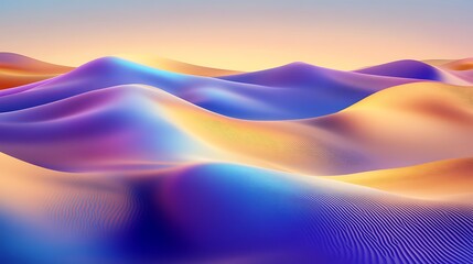 Poster - Abstract multicolored sand dunes landscape, smooth wave pattern background for creative projects