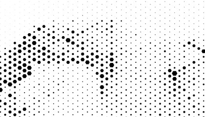 Poster - Black and white halftone pattern with hexagon shape for modern background and jersey design. Fully editable vector element. Vector Format Illustration 