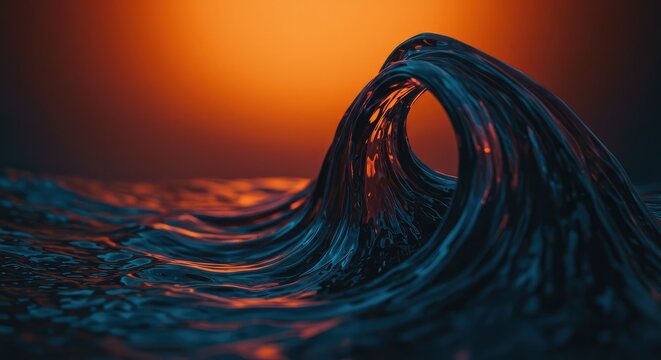 Ocean Wave Abstract Art A Stunning Visual of Liquid Dynamics and Form