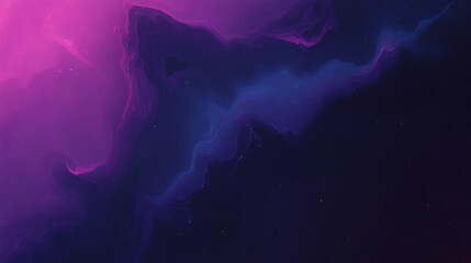 Aufkleber - Abstract purple and blue cosmic nebula background with swirling clouds and stardust effect