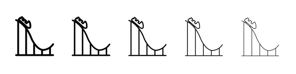 Roller coaster icon Symbol concept for web design.simple line vector icon. logo illustration.