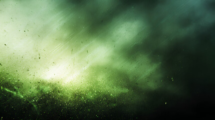 Poster - Dusty scratched Abstract green tones Backgound Photo Overlay, Screen Mode for Vintage Retro Looking, Light Leaks Color, Trend Design Creative Defocused Effect, Blurred Glow Vintage grain and noise Sto