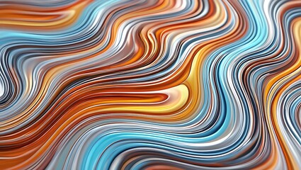 Poster - Abstract Swirling Waves Liquid Marble Texture Background Design