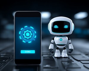 smartphone with robot assistant