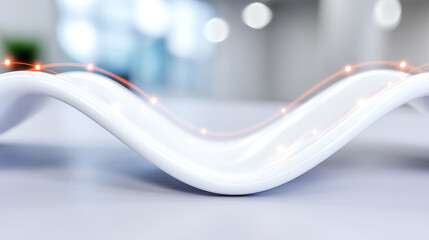 Poster - A close-up of a sleek, curved, modern design element showcasing innovation and elegance in technology.