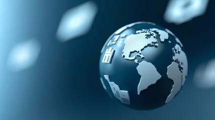 Poster - A mesmerizing digital globe showcasing interconnected data and technology. Perfect for innovative projects and global themes.