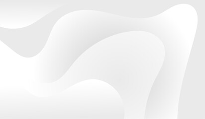 Poster - Abstract Gradient white grey liquid background. Modern background design. Dynamic Waves.